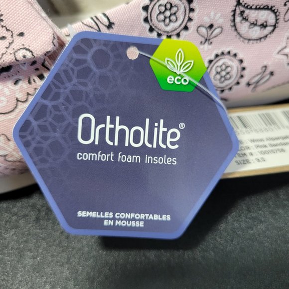 TOMS Women's Alpargata Bow Tie Slip On Flats Casual, Size: 9.5, Color: Pink - Picture 5 of 8